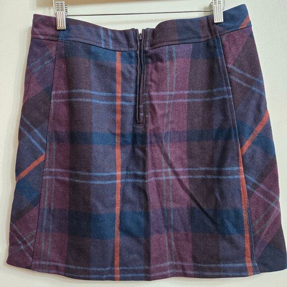 Woolrich Womens Y2K Wool Plaid Mini Skirt Sz 8 Scandi Preppy Old Money Academia - Picture 6 of 12